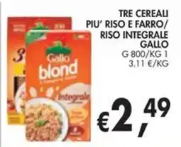 èccoMI Gallo blond riso integrale offerta