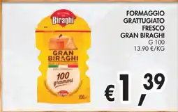 èccoMI Formaggio grattugiato fresco Gran Biraghi offerta