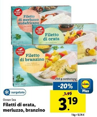 Lidl Filetti di orata offerta
