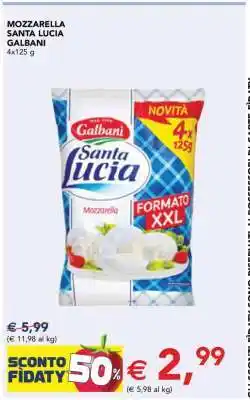 Esselunga MOZZARELLA SANTA LUCIA GALBANI offerta