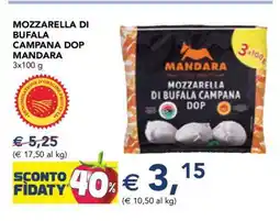 Esselunga Mozzarella di Bufala Campana DOP Mandara offerta