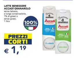 Esselunga LATTE BENESSERE ACCADÌ GRANAROLO offerta