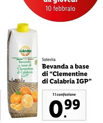 Lidl Bevanda a base di clementine di calabria igp offerta