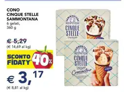 Esselunga CONO CINQUE STELLE SAMMONTANA offerta