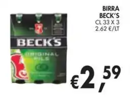 èccoMI Birra Beck's offerta