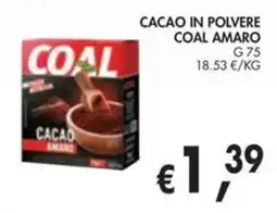 èccoMI Coal cacao amaro offerta