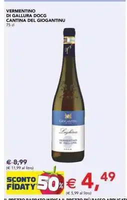 Esselunga Vermentino di Gallura DOCG Cantina del Giogantinu offerta