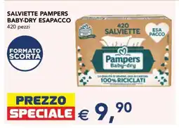 Esselunga SALVIETTE PAMPERS BABY-DRY ESAPACCO offerta