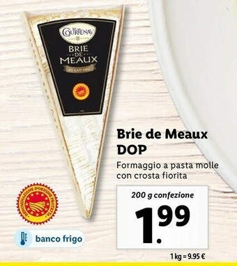 Lidl Brie de meaux dop offerta