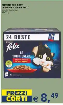Esselunga BUSTINE PER GATTI LE GHIOTTONERIE FELIX offerta