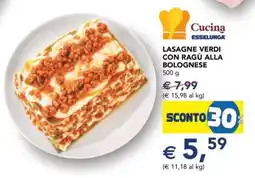 Esselunga LASAGNE VERDI CON RAGÙ ALLA BOLOGNESE offerta