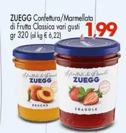 Eurospar ZUEGG Confettura/Marmellata di Frutta Classica vari gusti offerta