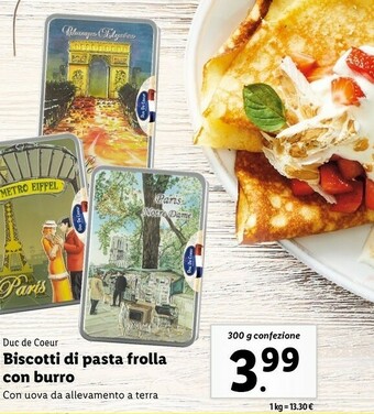 Lidl Biscotti di pasta frolla con burro offerta