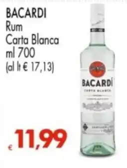 Despar Bacardi rum carta blanca offerta