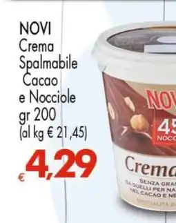 Eurospar NOVI Crema Spalmabile Cacao e Nocciole offerta
