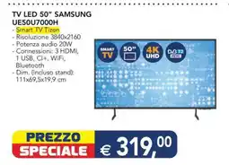 Esselunga TV LED 50” SAMSUNG UE50U7000H offerta