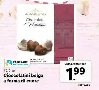 Lidl Cioccolatini belga a forma di cuore offerta