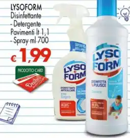 Despar Lysoform disinfettante detergente pavimenti offerta