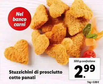 Lidl Stuzzichini di prosciutto cotto panati offerta
