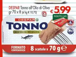 Eurospar DESPAR Tonno all'Olio di Oliva offerta