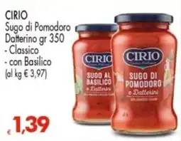 Despar Sugo di Pomodoro Datterino Cirio offerta