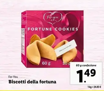 Lidl For you biscotti della fortuna offerta