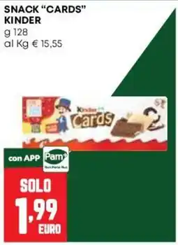 Pam Snack Cards Kinder offerta