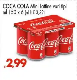 Eurospar COCA COLA Mini Lattine vari tipi offerta