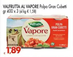 Eurospar VALFRUTTA AL VAPORE Polpa Gran Cubetti offerta