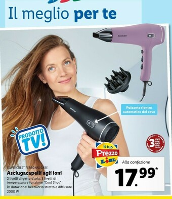 Lidl Asciugacapelli agli ioni offerta