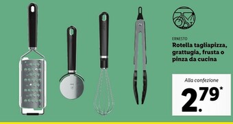 Lidl Ernesto rotella tagliapizza, grattugia, frusta o pinza da cucina offerta