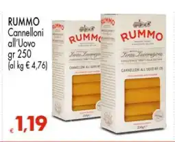 Eurospar RUMMO Cannelloni all'Uovo offerta