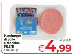 Eurospar Hamburger di pollo e tacchino FILENI offerta