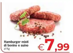 Eurospar Hamburger misti di bovino e suino offerta