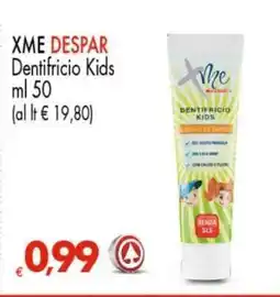 Eurospar XME DESPAR Dentifricio Kids offerta