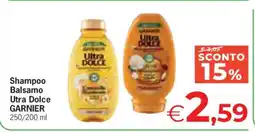 Eurospar SHAMPOO, BALSAMO ULTRA DOLCE GARNIER offerta