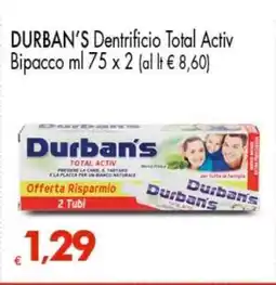 Eurospar DURBAN'S Dentifricio Total Activ offerta