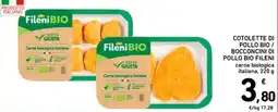 Spazio Conad Cotolette di pollo bio / bocconcini di pollo bio Fileni offerta