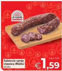 Eurospar Salsiccia sarda classica IRGOLI offerta