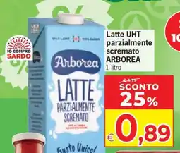 Eurospar Latte UHT parzialmente scremato ARBOREA offerta