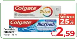 Eurospar DENTIFRICIO COLGATE offerta