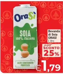 Eurospar Bevanda di Soia ORASÌ offerta