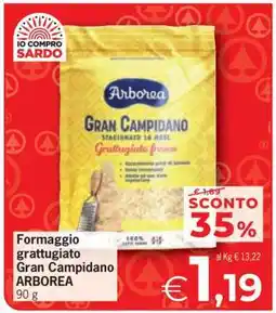 Eurospar Formaggio grattugiato Gran Campidano ARBOREA offerta