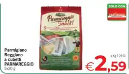 Eurospar Parmigiano Reggiano a cubetti PARMAREGGIO offerta