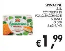 èccoMI Spinacine AIA cotoletta di pollo, tacchino e spianci offerta