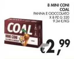 èccoMI Mini Coni Coal Panna e Cioccolato offerta