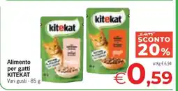 Eurospar Alimento per gatti KITEKAT offerta