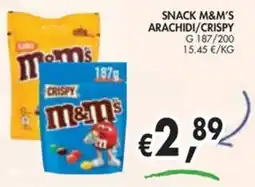 èccoMI Snack M&M's Arachidi/Crispy offerta