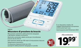 Lidl Misuratore di pressione da braccio offerta