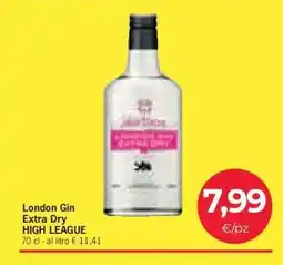 Eurospar London Gin Extra Dry offerta